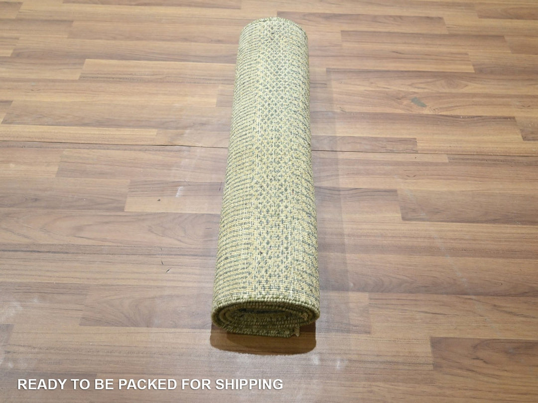 2'0" x 3'0" New Hand Knotted Beige Wool Rectangle Oriental Rug - MOA10276652