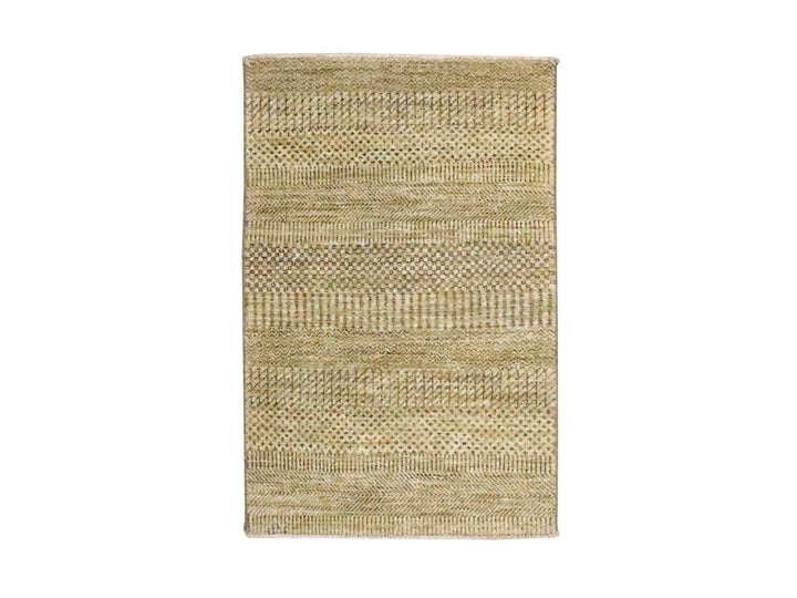 2'0" x 3'0" New Hand Knotted Brown Wool Rectangle Oriental Rug - MOA10276655