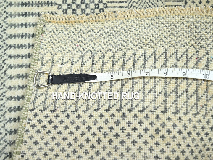 2'0" x 3'0" New Hand Knotted Grey Wool Rectangle Oriental Rug - MOA10276660