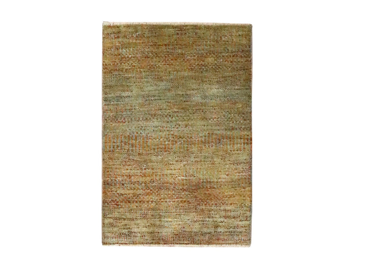 2'0" x 3'0" New Hand Knotted Brown Wool Rectangle Oriental Rug - MOA10276661