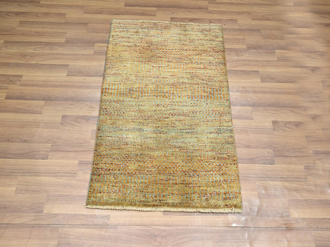 2'0" x 3'0" New Hand Knotted Brown Wool Rectangle Oriental Rug - MOA10276661