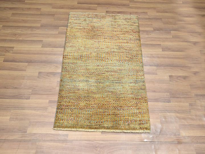 2'0" x 3'0" New Hand Knotted Brown Wool Rectangle Oriental Rug - MOA10276661