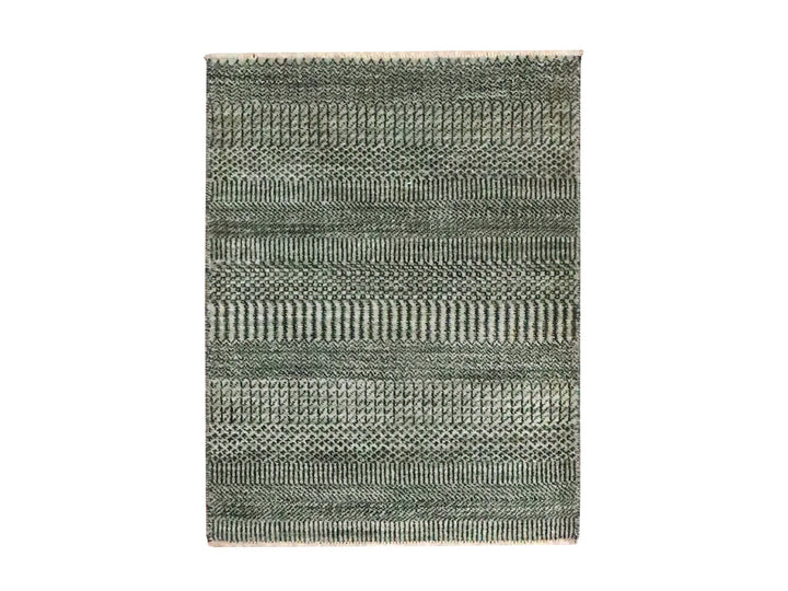 2'0" x 3'0" New Hand Knotted Grey Wool Rectangle Oriental Rug - MOA10276662