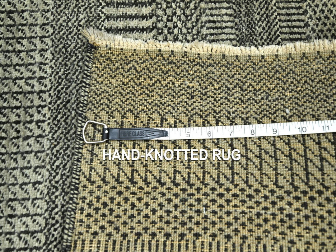 2'0" x 3'0" New Hand Knotted Grey Wool Rectangle Oriental Rug - MOA10276662