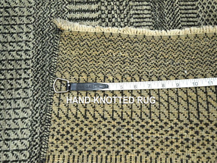 2'0" x 3'0" New Hand Knotted Grey Wool Rectangle Oriental Rug - MOA10276662