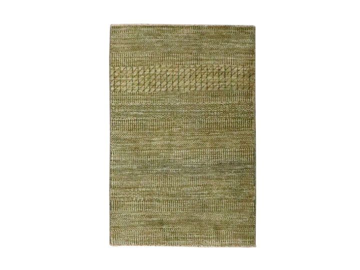 2'0" x 3'0" New Hand Knotted Brown Wool Rectangle Oriental Rug - MOA10276663