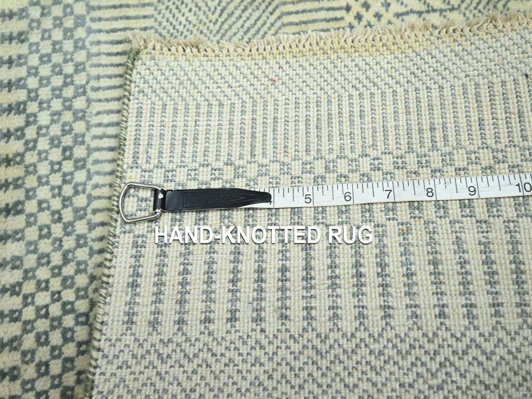 2'0" x 3'0" New Hand Knotted Grey Wool Rectangle Oriental Rug - MOA10276664