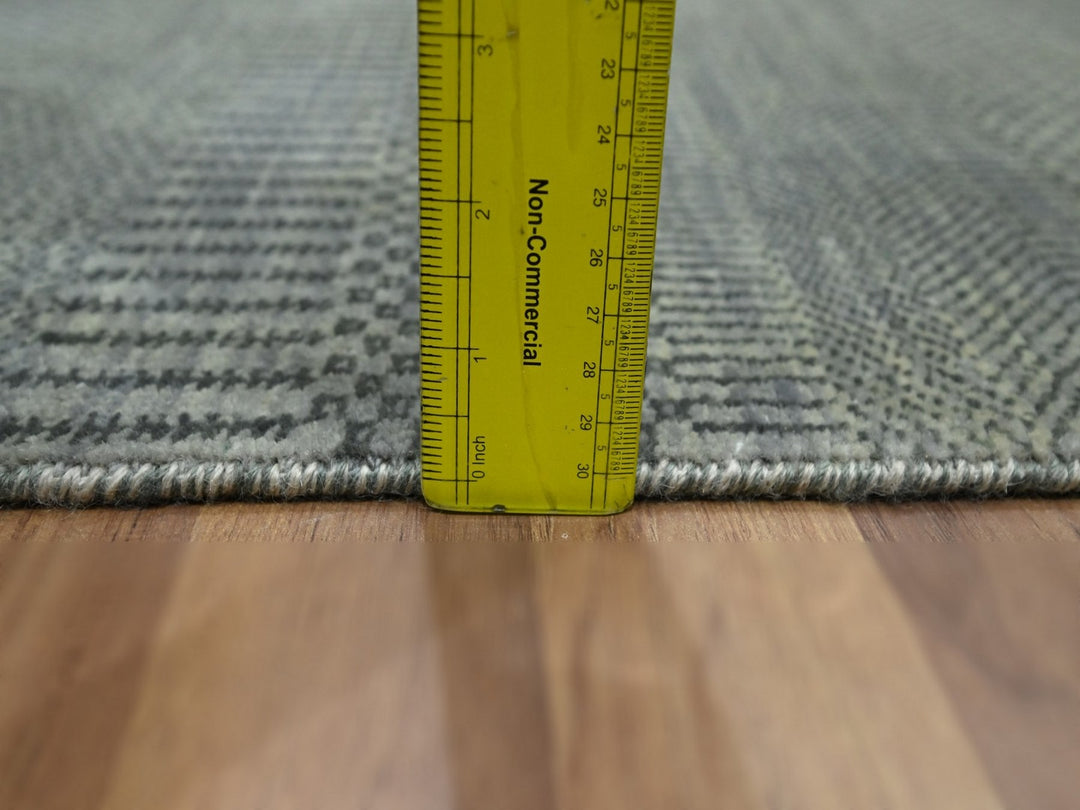 2'0" x 3'0" New Hand Knotted Grey Wool Rectangle Oriental Rug - MOA10276665