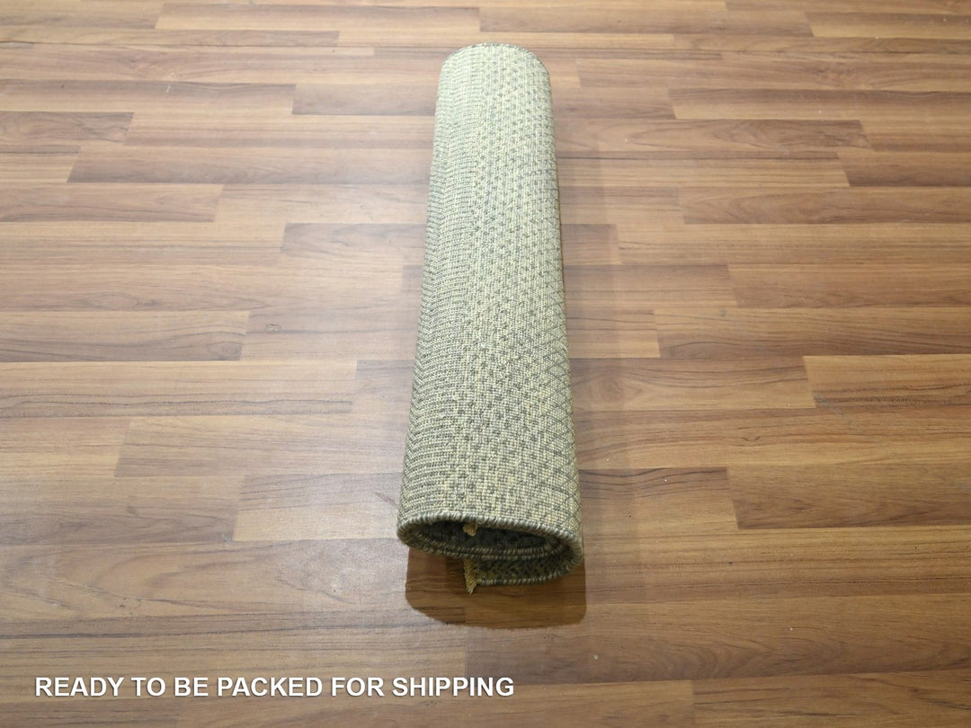 2'0" x 3'0" New Hand Knotted Grey Wool Rectangle Oriental Rug - MOA10276665