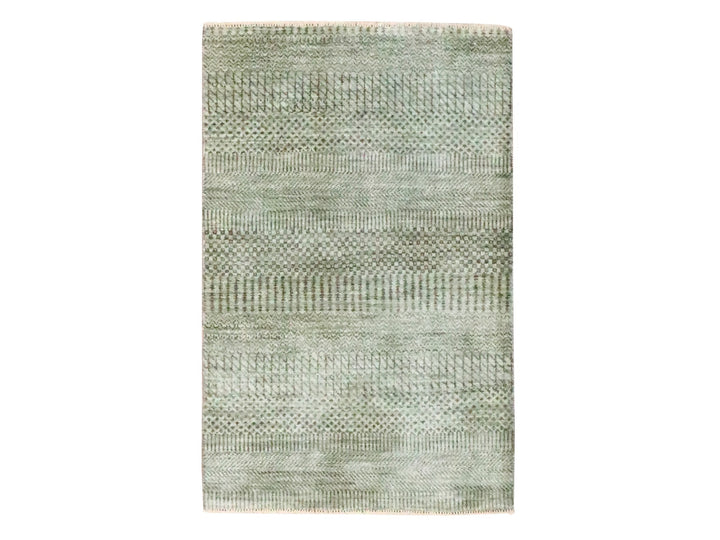 2'0" x 3'0" New Hand Knotted Beige Wool Rectangle Oriental Rug - MOA10276666