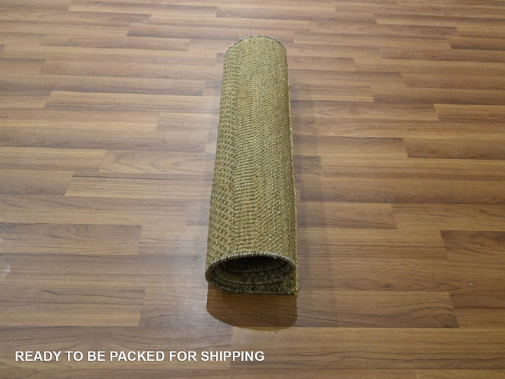 2'0" x 3'0" New Hand Knotted Beige Wool Rectangle Oriental Rug - MOA10276666
