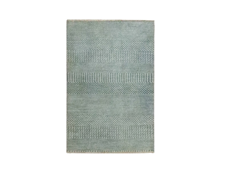 2'0" x 3'0" New Hand Knotted Grey Wool Rectangle Oriental Rug - MOA10276667