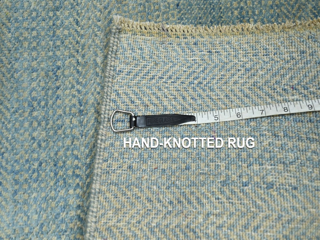 2'0" x 3'0" New Hand Knotted Blue Wool Rectangle Oriental Rug - MOA10276670