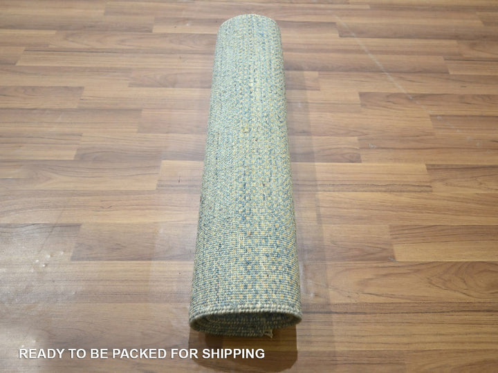 2'0" x 3'0" New Hand Knotted Blue Wool Rectangle Oriental Rug - MOA10276670
