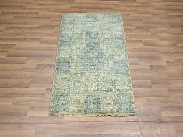 2'0" x 3'0" New Hand Knotted Beige Wool Rectangle Oriental Rug - MOA10276671