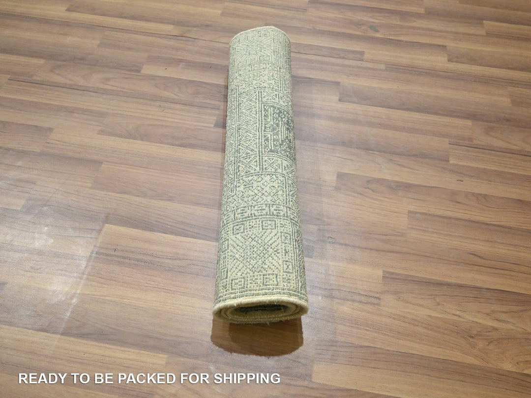 2'0" x 3'0" New Hand Knotted Beige Wool Rectangle Oriental Rug - MOA10276672