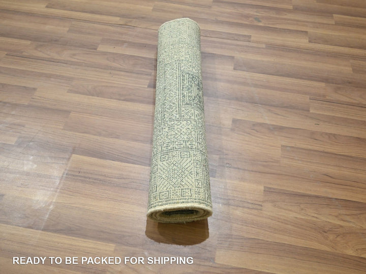 2'0" x 3'0" New Hand Knotted Beige Wool Rectangle Oriental Rug - MOA10276672