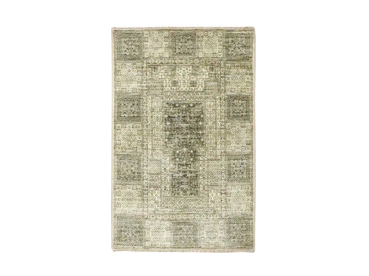 2'0" x 3'0" New Hand Knotted Beige Wool Rectangle Oriental Rug - MOA10276674