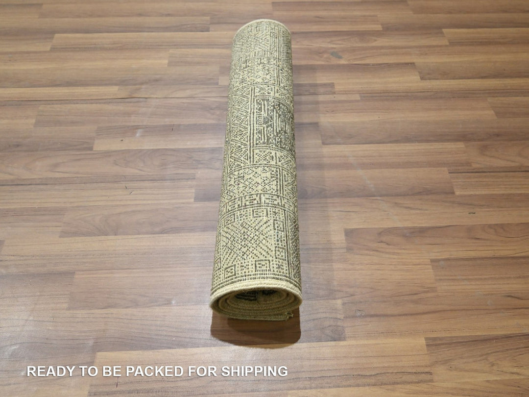 2'0" x 3'0" New Hand Knotted Beige Wool Rectangle Oriental Rug - MOA10276674