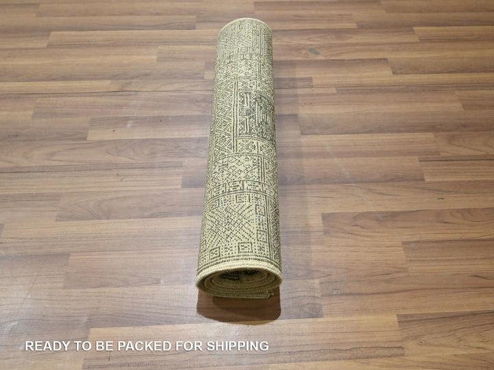 2'0" x 3'0" New Hand Knotted Beige Wool Rectangle Oriental Rug - MOA10276674