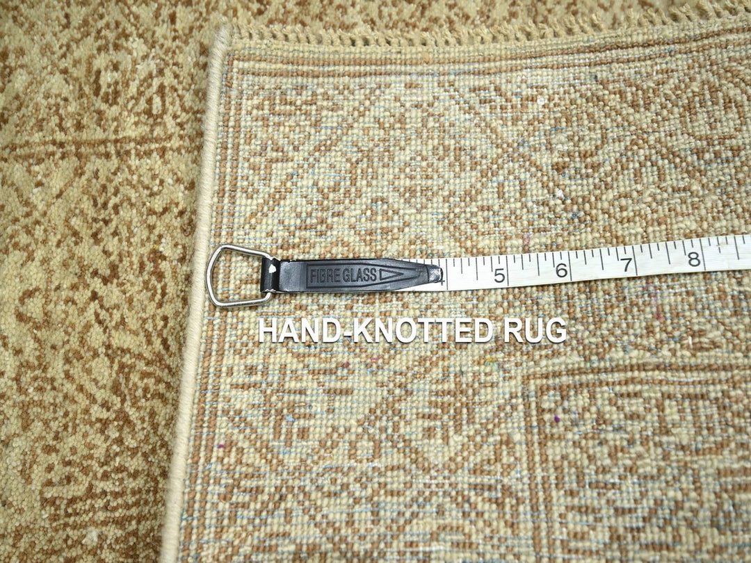 2'0" x 3'0" New Hand Knotted Beige Wool & Silk Rectangle Oriental Rug - MOA10276676