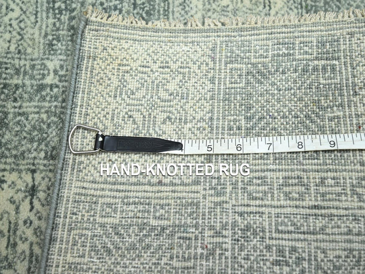 2'0" x 3'0" New Hand Knotted Grey Wool Rectangle Oriental Rug - MOA10276679