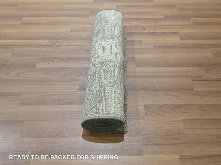 2'0" x 3'0" New Hand Knotted Grey Wool Rectangle Oriental Rug - MOA10276679