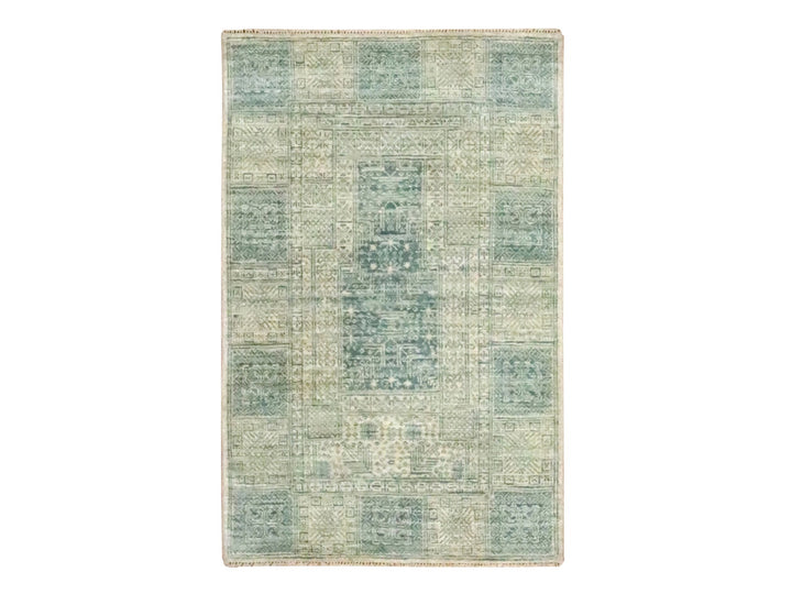 2'0" x 3'0" New Hand Knotted Beige Wool Rectangle Oriental Rug - MOA10276680