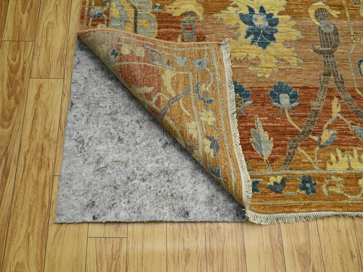 8'9" x 11'11" New Hand Knotted Red Wool Rectangle Oriental Rug - MOA10276685