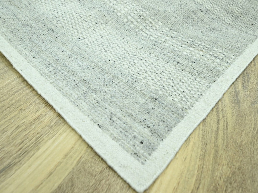 10'1" x 13'9" New Hand Knotted Grey Wool Rectangle Oriental Rug - MOA10276689