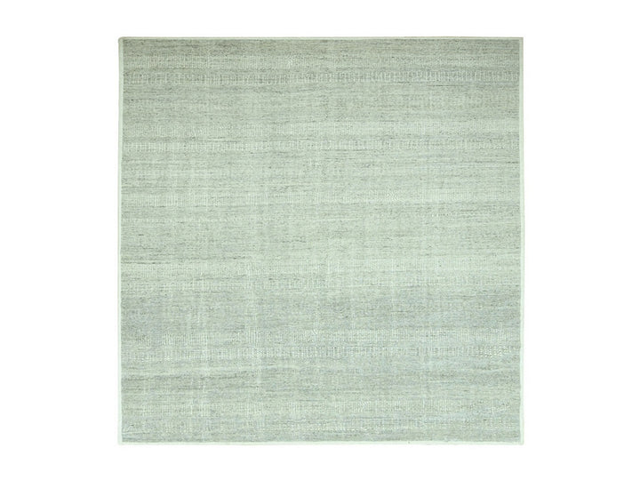 10'0" x 10'2" New Hand Knotted Grey Wool Square Oriental Rug - MOA10276690