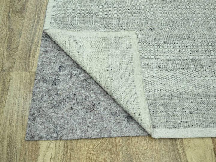 10'0" x 10'2" New Hand Knotted Grey Wool Square Oriental Rug - MOA10276690