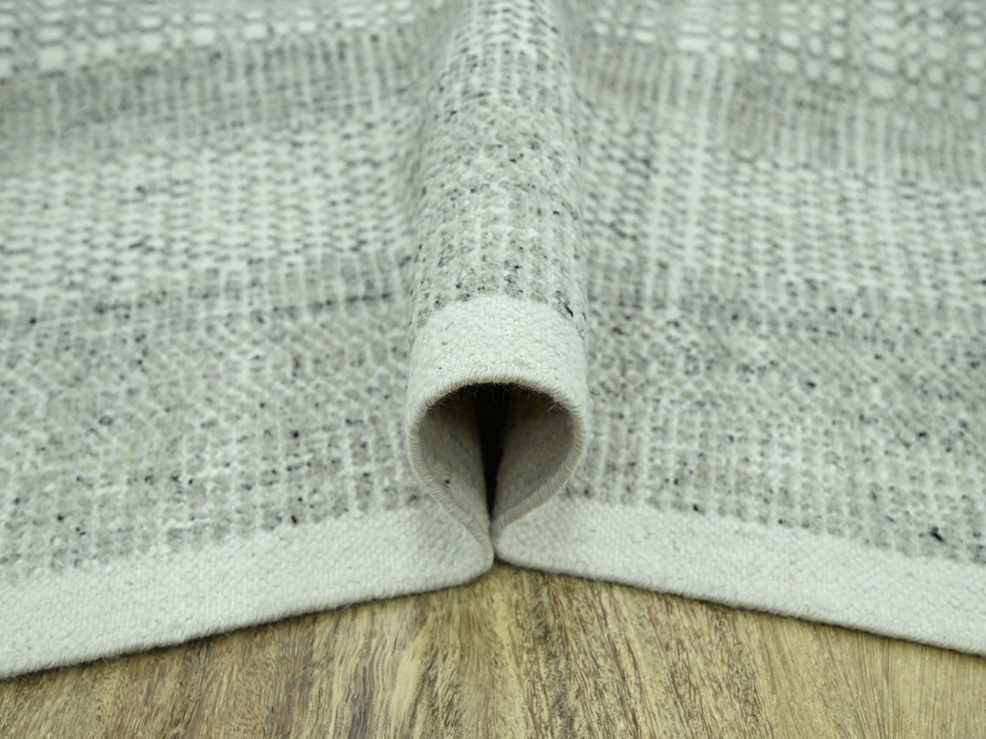 10'0" x 10'2" New Hand Knotted Grey Wool Square Oriental Rug - MOA10276690