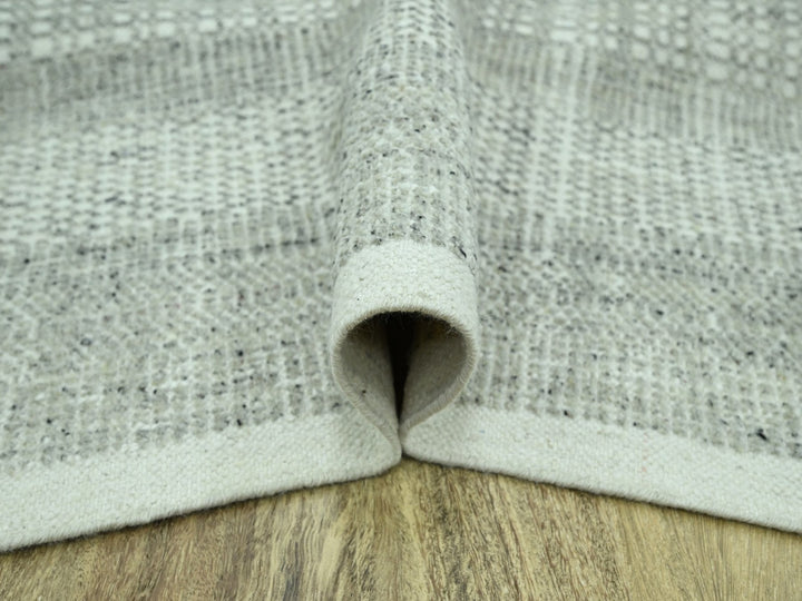 10'0" x 10'2" New Hand Knotted Grey Wool Square Oriental Rug - MOA10276690