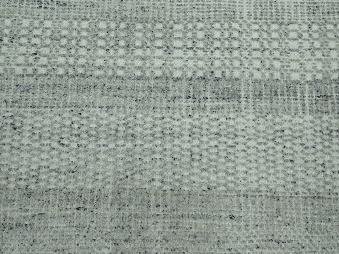 10'0" x 10'2" New Hand Knotted Grey Wool Square Oriental Rug - MOA10276690