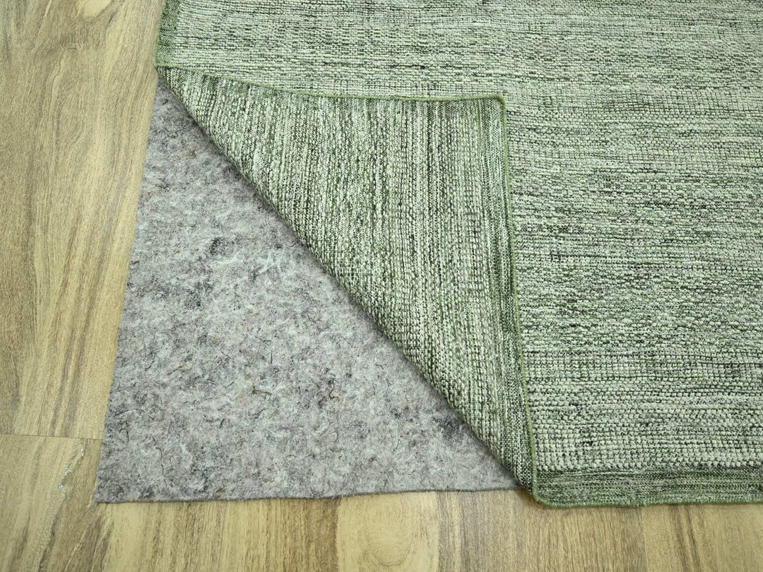 11'10" x 14'9" New Hand Knotted Green Wool Rectangle Oriental Rug - MOA10276692
