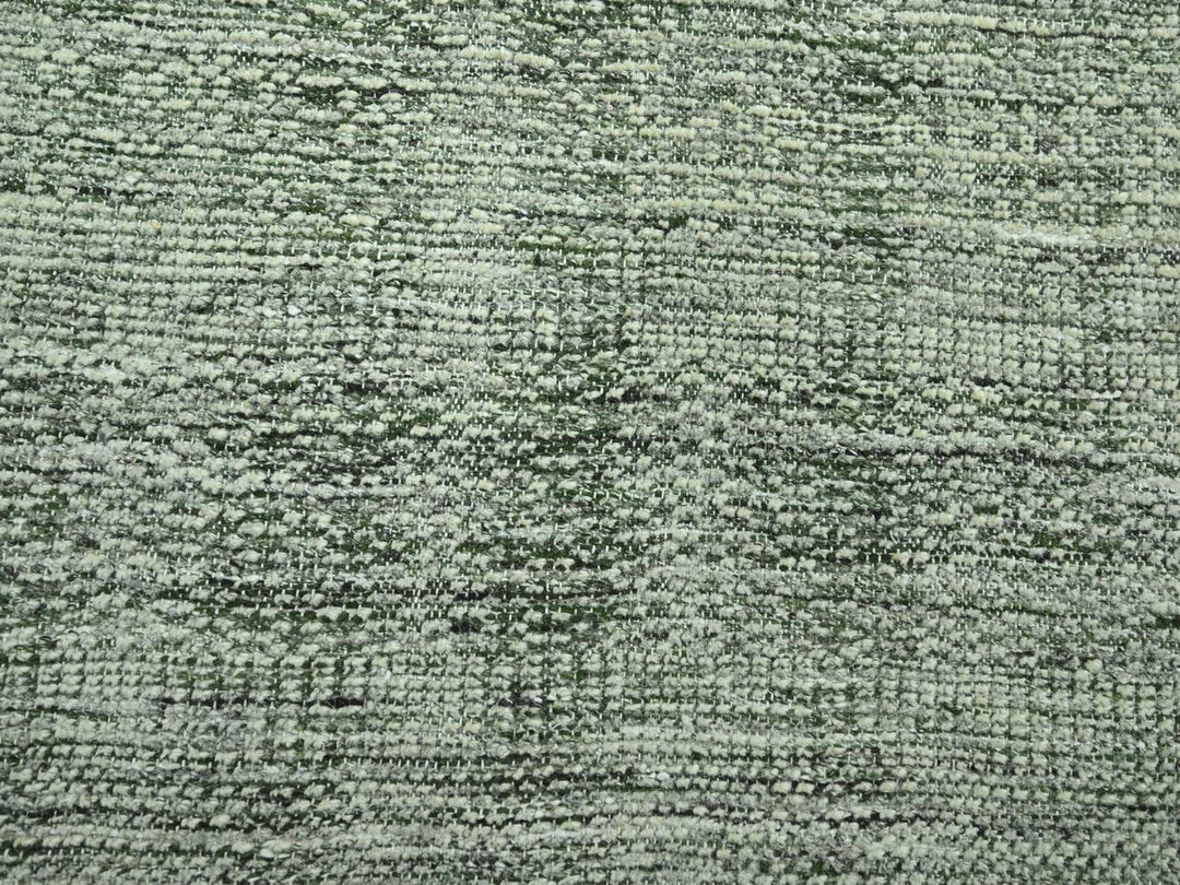11'10" x 14'9" New Hand Knotted Green Wool Rectangle Oriental Rug - MOA10276692
