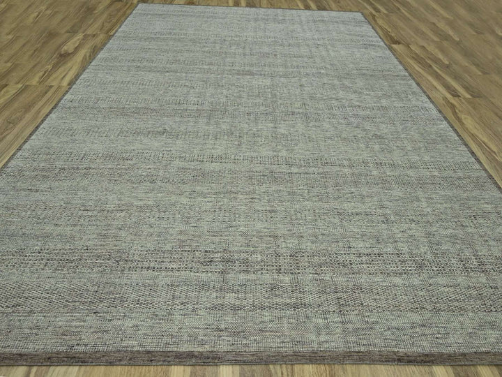 12'1" x 14'11" New Hand Knotted Brown Wool Rectangle Oriental Rug - MOA10276693