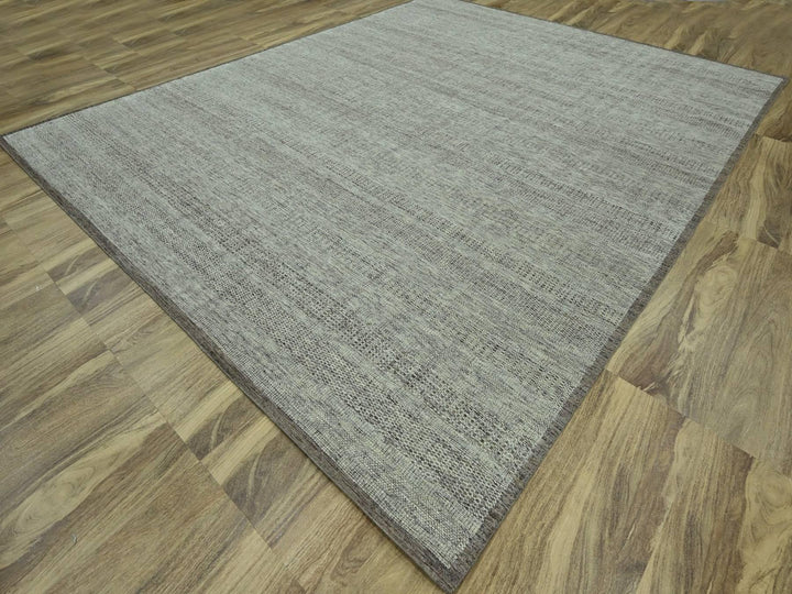 12'1" x 14'11" New Hand Knotted Brown Wool Rectangle Oriental Rug - MOA10276693