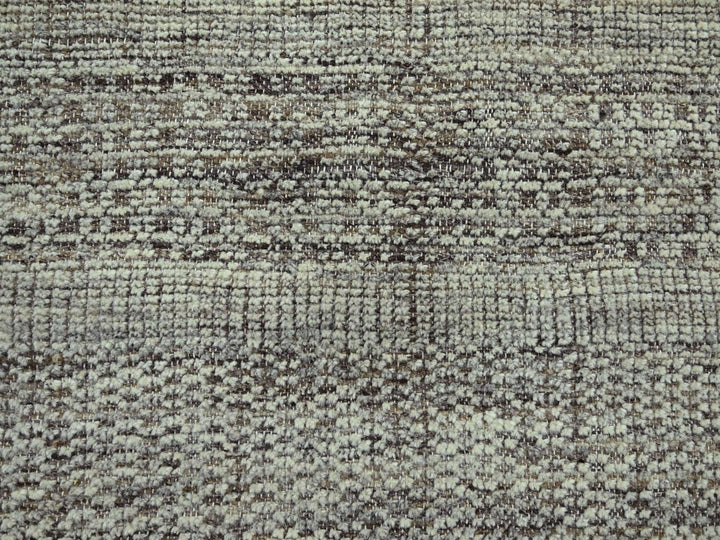12'1" x 14'11" New Hand Knotted Brown Wool Rectangle Oriental Rug - MOA10276693