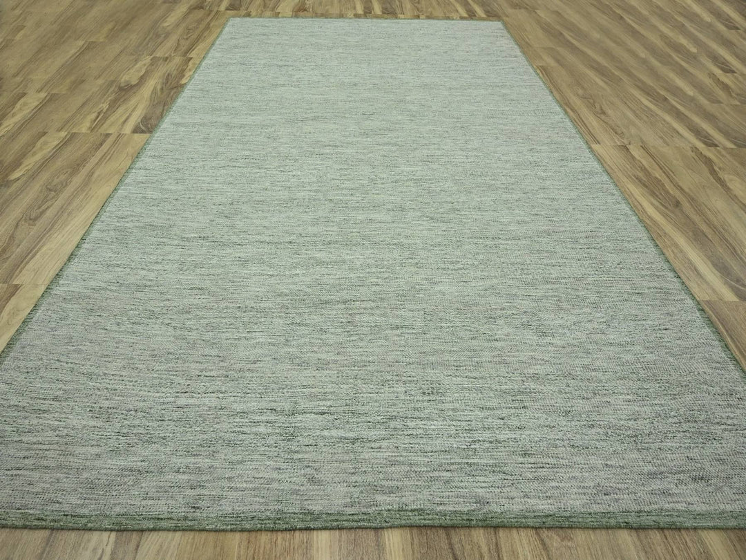 9'10" x 14'0" New Hand Knotted Green Wool Rectangle Oriental Rug - MOA10276694