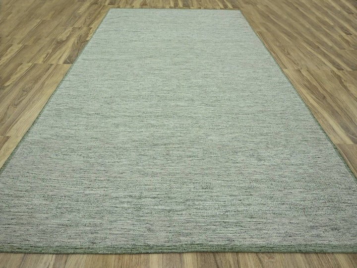 9'10" x 14'0" New Hand Knotted Green Wool Rectangle Oriental Rug - MOA10276694