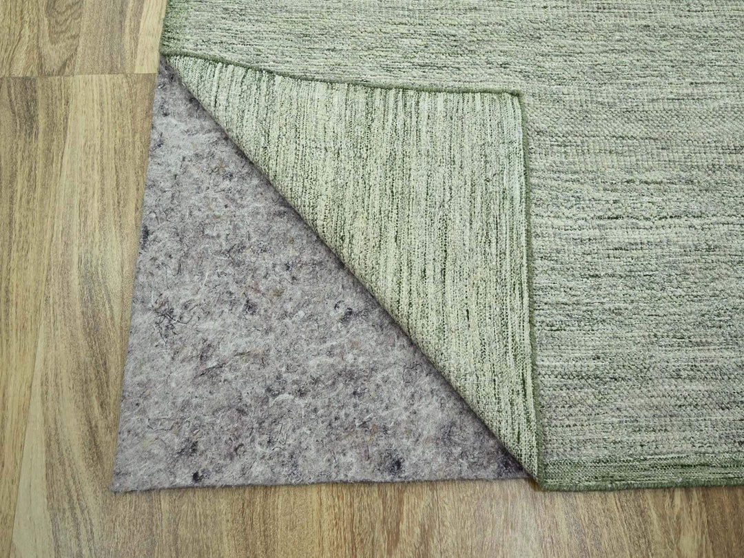 9'10" x 14'0" New Hand Knotted Green Wool Rectangle Oriental Rug - MOA10276694