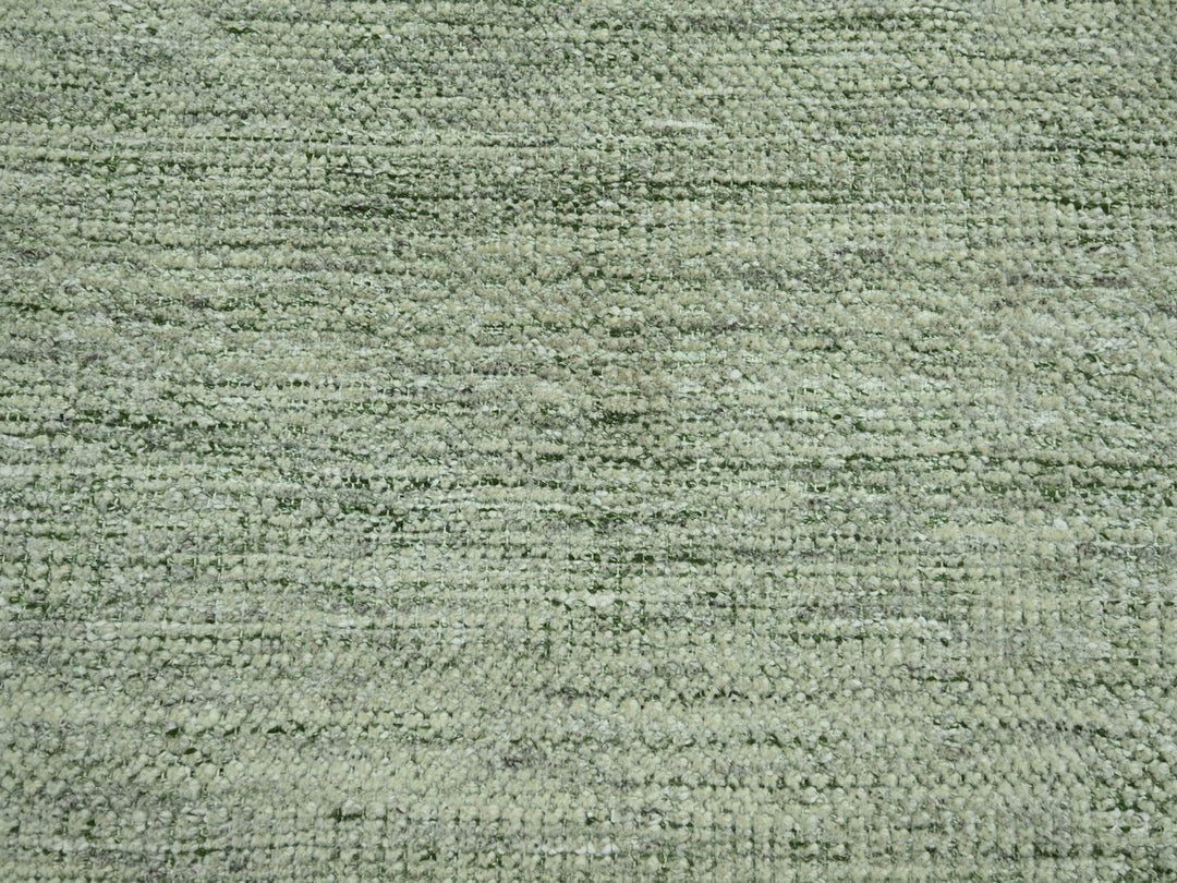 9'10" x 14'0" New Hand Knotted Green Wool Rectangle Oriental Rug - MOA10276694