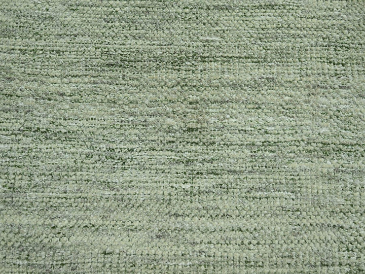 9'10" x 14'0" New Hand Knotted Green Wool Rectangle Oriental Rug - MOA10276694