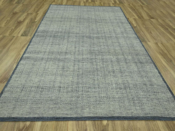 8'10" x 11'10" New Hand Knotted Blue Wool Rectangle Oriental Rug - MOA10276695