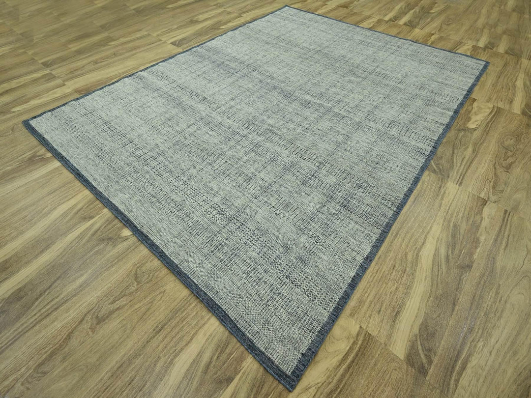8'10" x 11'10" New Hand Knotted Blue Wool Rectangle Oriental Rug - MOA10276695