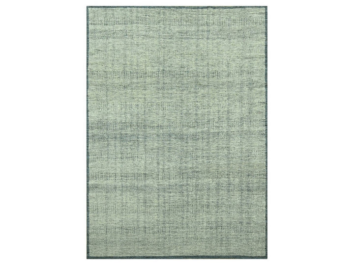 9'11" x 13'9" New Hand Knotted Blue Wool Rectangle Oriental Rug - MOA10276697