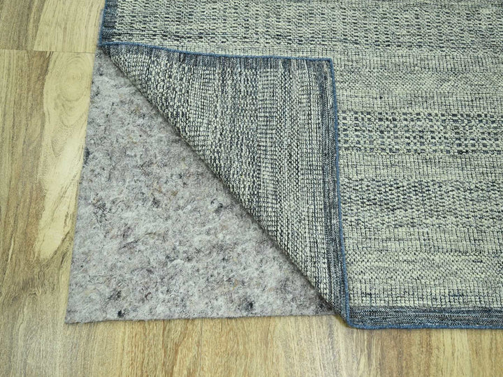 9'11" x 13'9" New Hand Knotted Blue Wool Rectangle Oriental Rug - MOA10276697