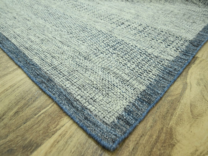 9'11" x 13'9" New Hand Knotted Blue Wool Rectangle Oriental Rug - MOA10276697